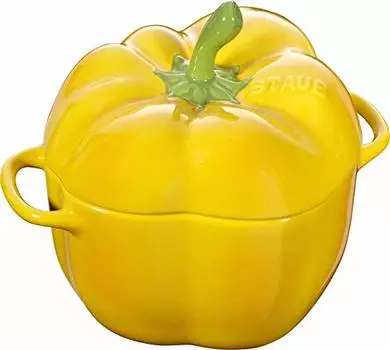 STAUB Zwilling Ceramic by Paprika Cocotte Yellow Ceramic Height 10.7 cm x Width 15.1 cm Volume 0.47 L