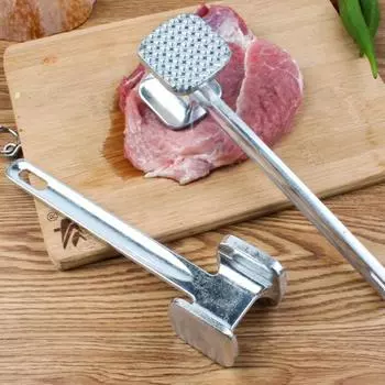 Steak Hammer Mallet Double-Sided Zinc Alloy Meat Tenderizer Meat Hammer Steak Meat Cooking Meat Pounder Maximizes Food Flavor