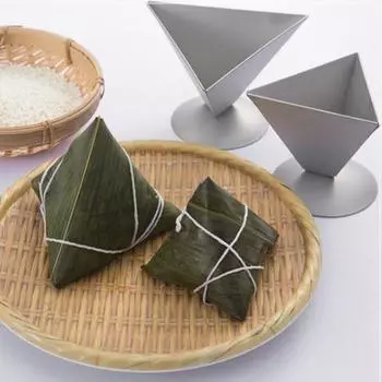 Steel DIY Baking Triangular Sushi Dumpling Mould Rice Ball Zongzi Mould Pudding Making Molds 1