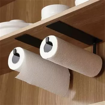 Steel Kitchen Bathroom Toilet Roll Holder Wall Mounted Rack Paper Towel Rack Self Adhesive Towel Hanging Rack Home Appliance белый