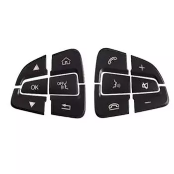 Steering Wheel Button Cover Trim For Benz C-Class W205 S205 C205 C253 X253 Black ABS Steer Wheel Switch Cap Decor Kit CHINA