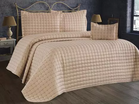 Двуспальное стеганое покрывало Star Cappuccino