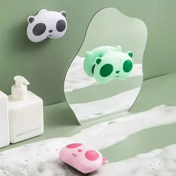 Стеклоочиститель в форме панды с рисунком мультфильма, многоразовый, удобный в захвате, экономичная очистка, мини-размер, автомобильное зеркало заднего вида, инструмент для чистки стекол