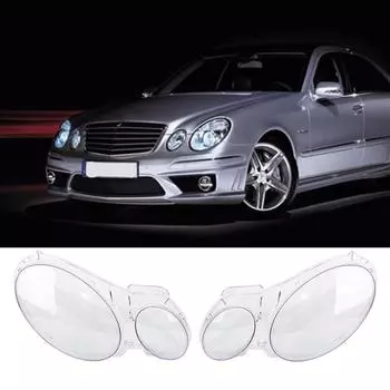 Стеклянная крышка объектива передней фары автомобиля для Mercedes Benz E Class W211 E240 E200 E350 E280 E300 2002-2008, крышка объектива фары