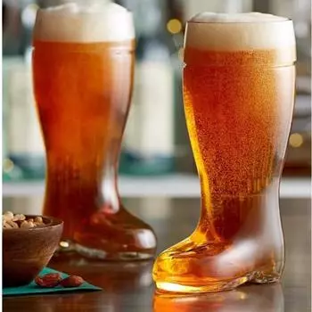 Стеклянная пивная кружка Das Boot объемом 47 унций, стекло без свинца, прочное и долговечное, подходит для пивных фестивалей, игр с мячом, патио, садов и т. д. 1L