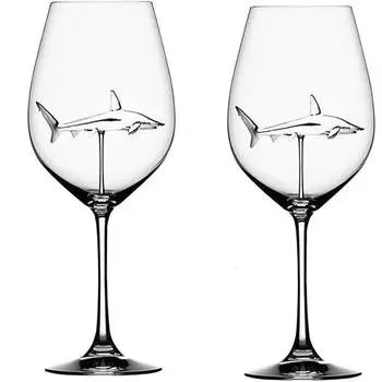 Стеклянный бокал для вина Shark Red Wine Glass High Heel Red Wine Glass Wedding Gift