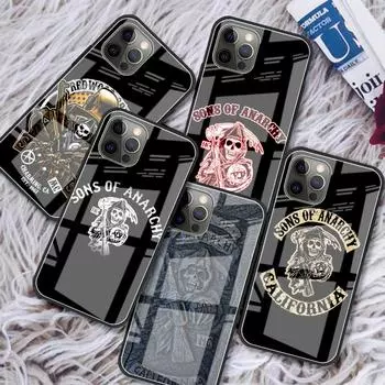 Стеклянный чехол для iPhone 13 12 Mini 11 Pro XR XS Max 7 8 Plus SE 2020 X 6 6S противоударный закаленный чехол для телефона Son Of Anarchy Lunda iPhone 13