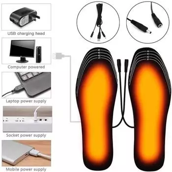 Стелька для ног с подогревом USB, электрическая стелька для подогрева ног Size 35-40