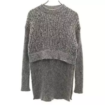 Stella McCartney made in Italy Long sleeve Layered sweater 36 gray knit Women Used