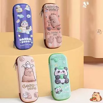 Stereoscopic 3D Capybara Pencil Case Large Capacity Multi-layer Pencil Case Kids style 1