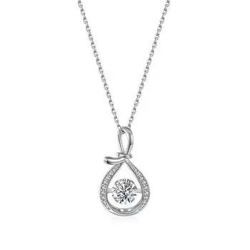 Sterling Silver Smart Water Drop Clavicle Necklace for Women Trendy High-Grade All-Matching 925