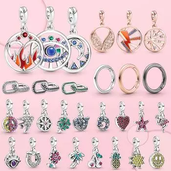 Стерлингового серебра 925 пробы, браслет Me Charm Me, подвеска в виде головы лошади, эмалированные подвески, ожерелье Fit Me для женщин, ювелирные изделия