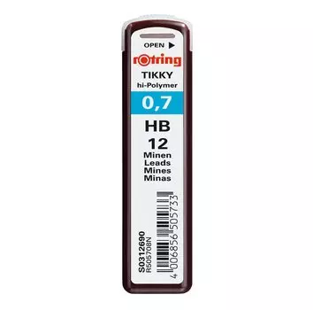 Стержень для механического карандаша Rotring HB S0 японский 0,7 мм 312-690 [Оригинальный продукт] чёрный