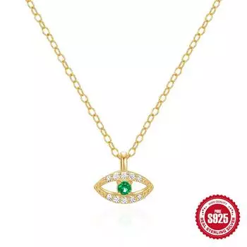 Стильное и простое женское ожерелье Daily Match Eye Devil S Eye из стерлингового серебра S925 с бриллиантовой инкрустацией 925 Silver золотой