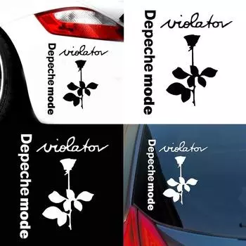 Стильный Depeche Mode Violator Rose Flower Автомобиль Светоотражающие наклейки Наклейка Декор Авто наклейки белый