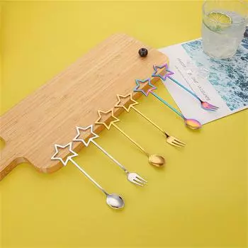 Stirring Coffee Spoon Portable Green Onion Creative Cute Kitchen Accessories Cutlery Teaspoon Ceramic Handle Ice Cream Dessert