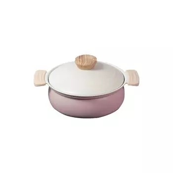 Столешница Pearl Metal IH Ceramic For Natural Cook Pure Pot, горшок, 18 см, совместимый, обработка, 1-2 человека, розовый, HB-6971 розовый