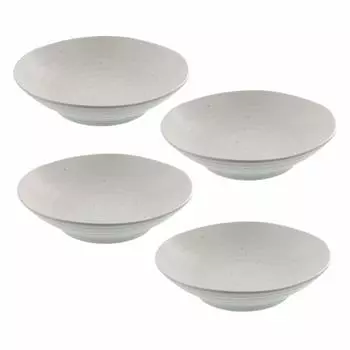 Столовые приборы East Pasta Plate Set of 4 White EAST 21cm Plate/Curry Matte/Nashiji