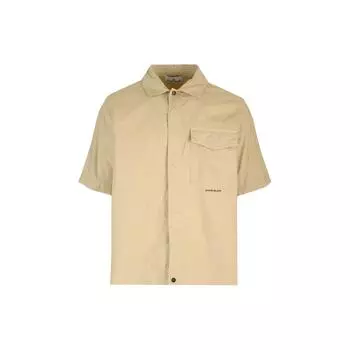 Stone Island с коротким рукавом верхняя рубашка песочного цвета для мужчин в уличном стиле 801511805-V0095 XXL
