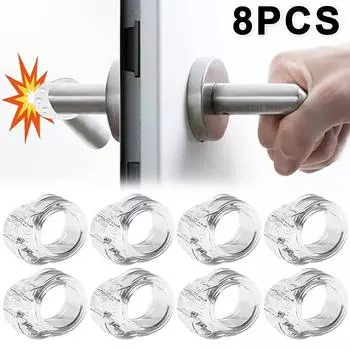 Stop Floor Door Stops Buffer No Drill Door Stopper Home Improvement Furniture Wall Safety Hardware Transparent Supplies Silicone
