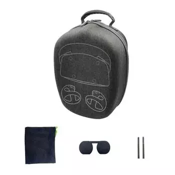 Storage Bag Carrying Box with Lens Cover Belts for PS VR2 Headset Box with Inner Elastic Bands Accessories