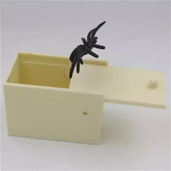 Страшный деревянный ящик Весь Spoof Малый насекомых Box Spider Box Страшный деревянный ящик