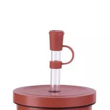 Straw Tips Splash Proof Silicone Straw Plug Drinking Dust Cap Cartoon Plugs Cover Cup Accessories красный