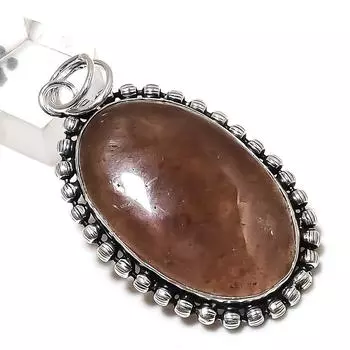 Strawberry Quartz Gemstone Handmade 925 Sterling Silver Pendant 2.56 b9o61