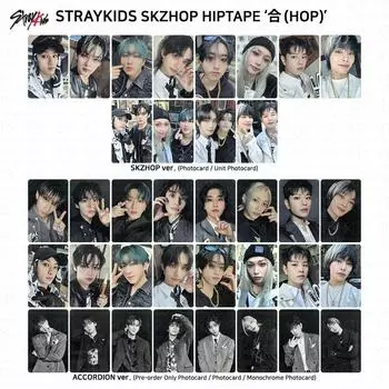 Stray Kids SKZHOP HIPTAPE HOP Аккордеон Официальная фотокарточка Unit Monochrome Unit #1 - Skzhop ver