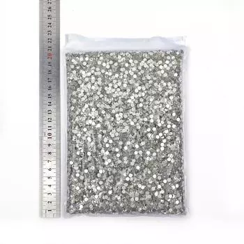 Стразы Weichen, большой пакет, белый, белый, Ab, цвет, плоское дно, алмазный клей, голое хрустальное стекло, украшение для ногтей SS6 (diameter 1.9-2)