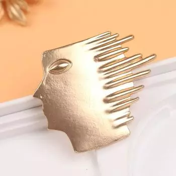 Stream Half Face Brooch Metal Badge Apparel Accessories