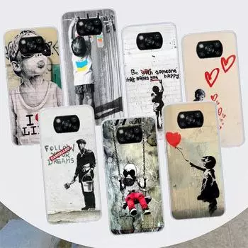 Чехол для телефона с граффити в стиле уличного искусства Banksy для Xiaomi Mi 11 Lite 11i 12X 12 9 8 11T 10T 9T Pro 10 5X 6X Ultra 5G Cover Coque Capa Xiaomi Mi 11 Lite