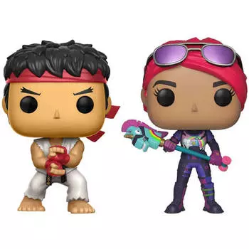 Street Fighter x Fortnite Ryu и Brite Bomber US Exc Pop! 2шт