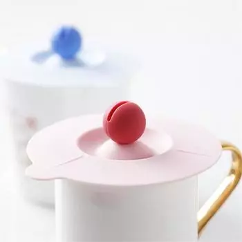 Stretchy Wrap Cover Dustproof Leakproof Universal Kitchen Cookware Coffee Mug Lids Not Easy Deforming Inverted Without Leakage светло-синий