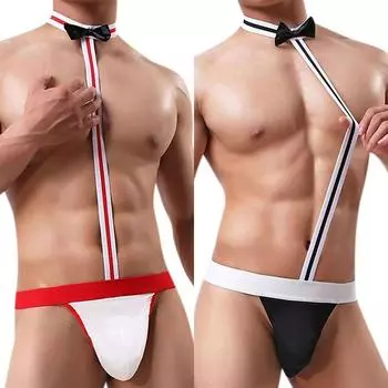 Трусики-стринги нижнее белье трусики танга костюм официанта One size