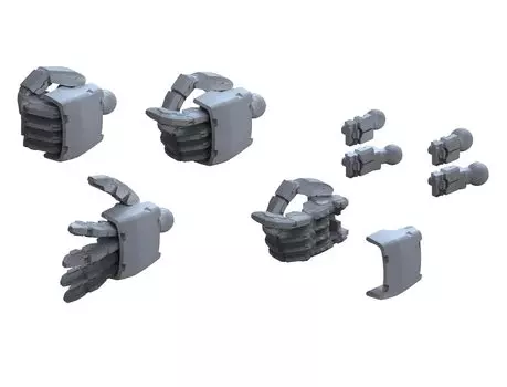 Строительные детали HD MS Hand 02 (Серия Зион) Пластиковая модель в масштабе 1/144 из темно-серого пластика