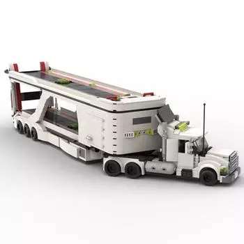 Строительный блок Rig Trucks, 8-сетчатый автомобильный транспорт, большая буровая машина, грузовик, головоломка, сборная модель, игрушка для взрослых и детей, подарок