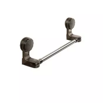 Strong Suction Retractable Towel Bar Wall-Mounted Hanging Towel Holder Kitchen Black 30cm