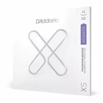Струны для акустической гитары XS Coated Strings Phosphor Bronze Custom Light XSAPB1152 D Addario .011-.052 []