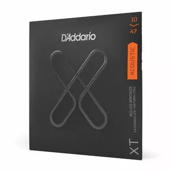 Струны для акустической гитары XT Coated Strings Bronze Extra Light XTABR1047 D Addario 80/20 .010-.047 []