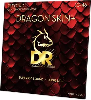 Струны DR Струны для электрогитары Струны с обмоткой из никеля Quantum DRAGON SKIN+ DEQ-10 []