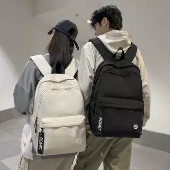 Student Schoolbag Women s Solid Color Backpack Men s Outdoor Travel Bag Computer Backpack хаки