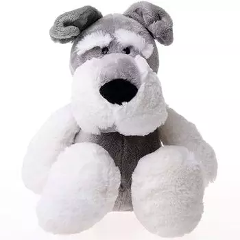 stuffed toy 25cm Schnauzer Plush Dog Stuffed Toy Cute Simulation Puppy Pet Fluffy Baby Doll Birthday Gift for Children body pillow