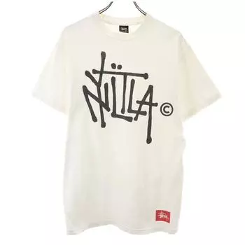 STUSSY Футболка с коротким рукавом M белая Мужская Б/У