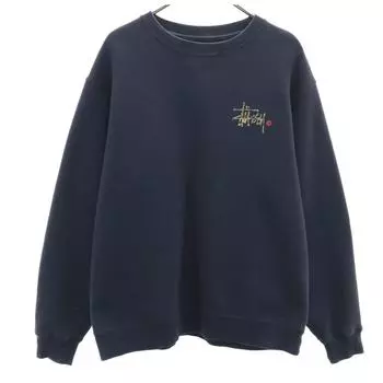 STUSSY Long sleeve sweat L black Back brushed Men s Used