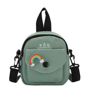 Style Messenger Bag Fashion Casual Small Canvas Bag Version Cute Girl Dancing Small Bag чёрный