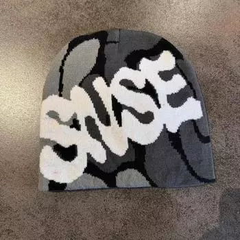 Style Street Letter Pattern Casual Warm Neutral Knitted Hat For Fall