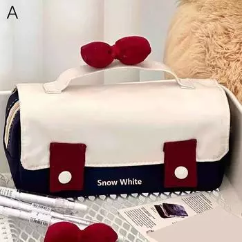 Style Student Pencil Bag High Quality Waterproof Multifunctional Storage Bag Small Fresh Girl Box