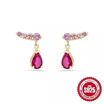 Stylish And Simple S925 Sterling Silver Style Temperament C-Shaped Diamond-Encrusted Earrings, Water Drop Diamond-Encrusted Earrings, Studs. 925 Silver