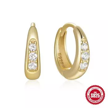 Stylish And Simple S925 Sterling Silver Style Classic Diamond-Encrusted Temperament Irregular Earrings Earrings Earrings 925 Silver